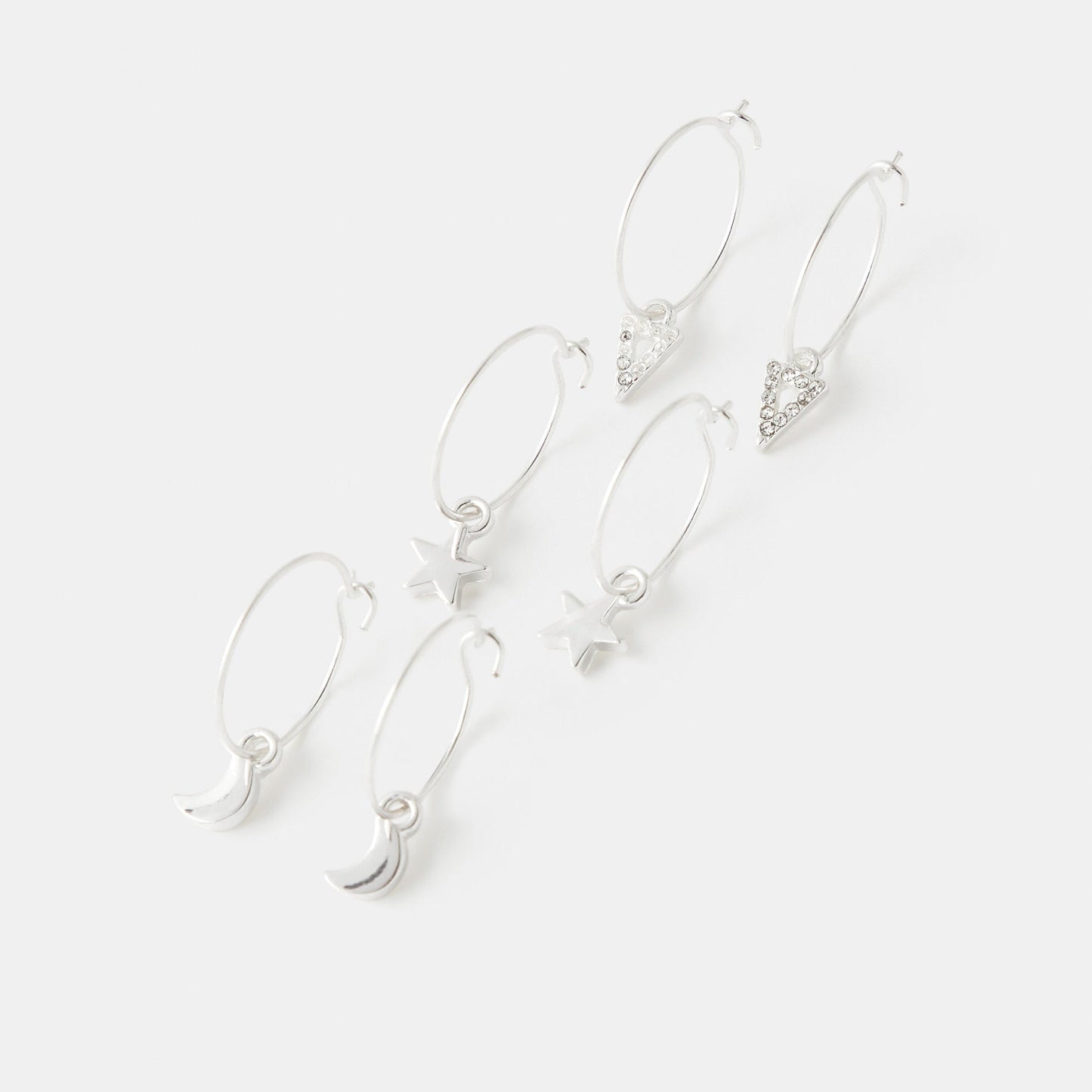 Barfals Women's Set Of 3 Celestial Hoop Earrings